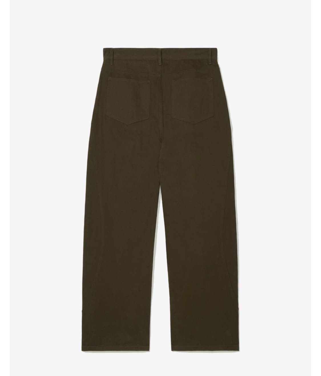 파르티멘토 커브드 절개 와이드 치노팬츠 브라운(S) 배기팬츠유니클로키뮤어 상품이미지6