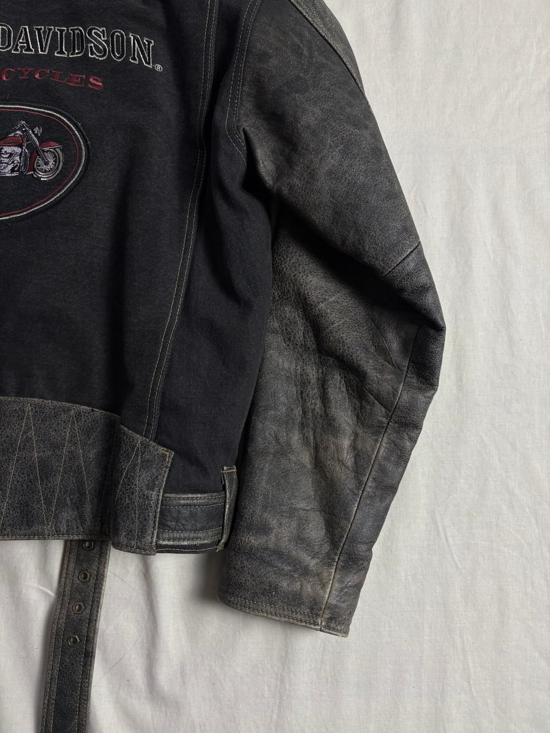 Harley Daidson 할리데이비슨 데님 레더 라이더 자켓 M 상품이미지8