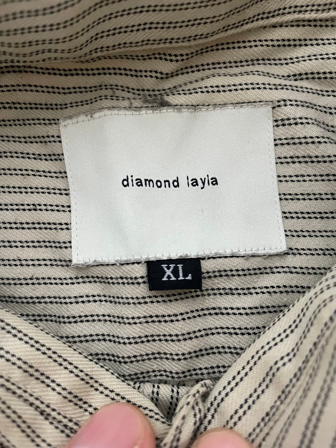 Diamond layla - 디테일 스트라이프 셔츠 상품이미지3