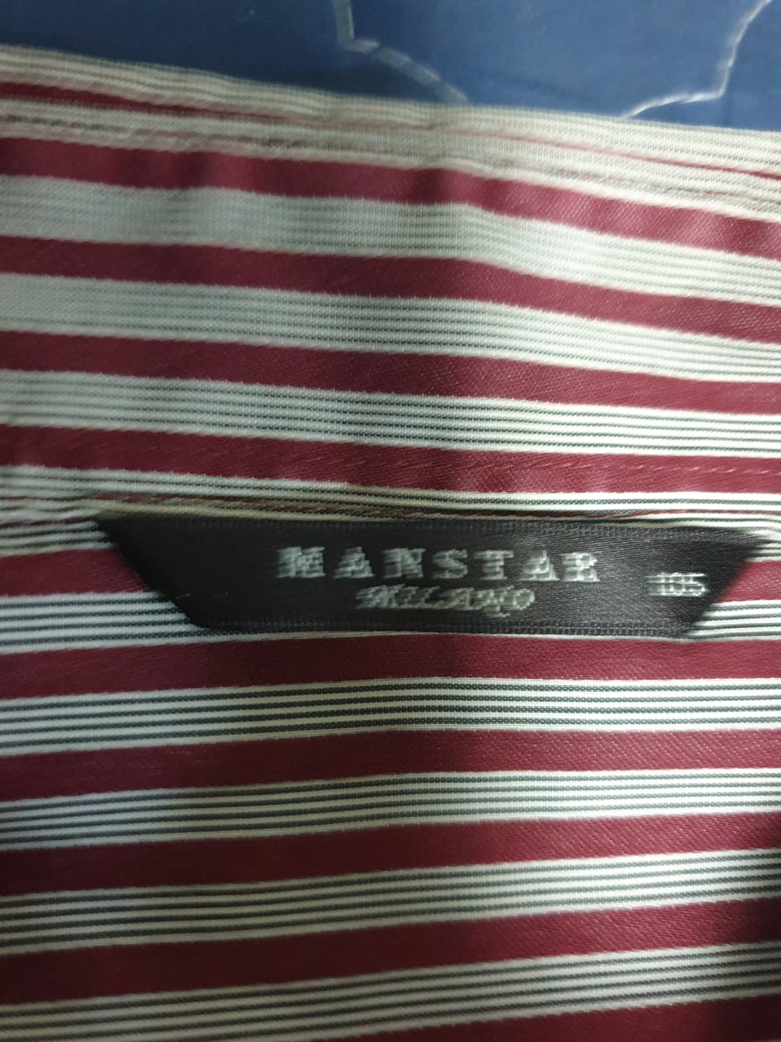 MAN STAR 스트라이프 긴팔셔츠 레드 (105) 상품이미지3