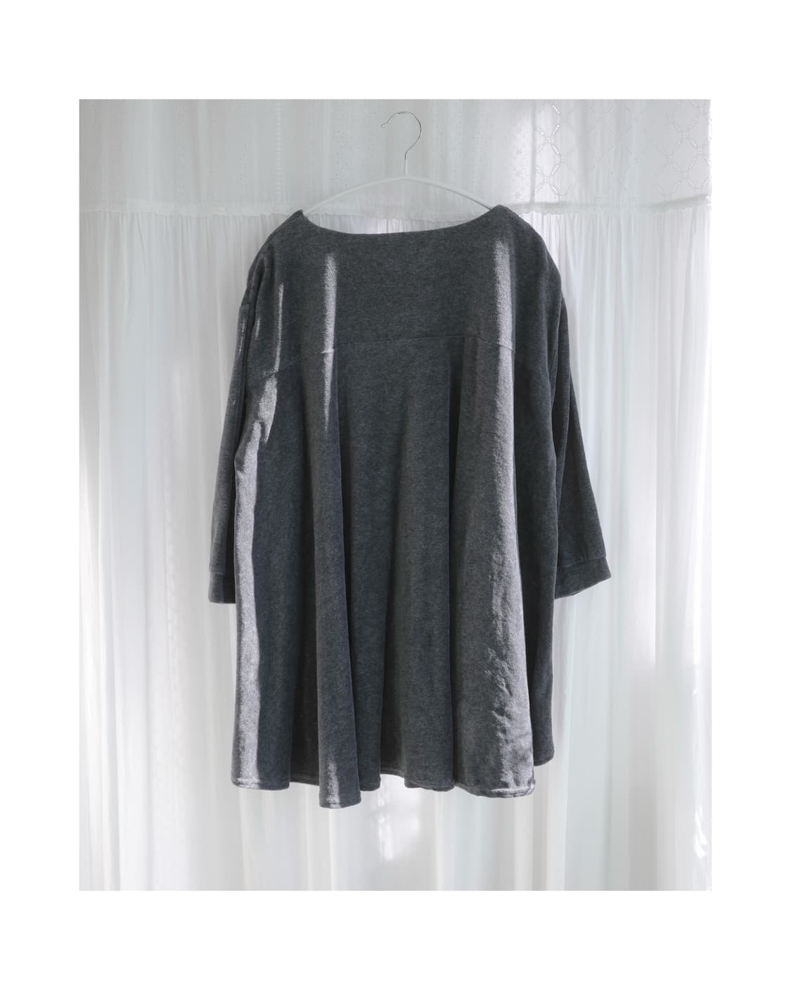 Grey shirring shirts 상품이미지2
