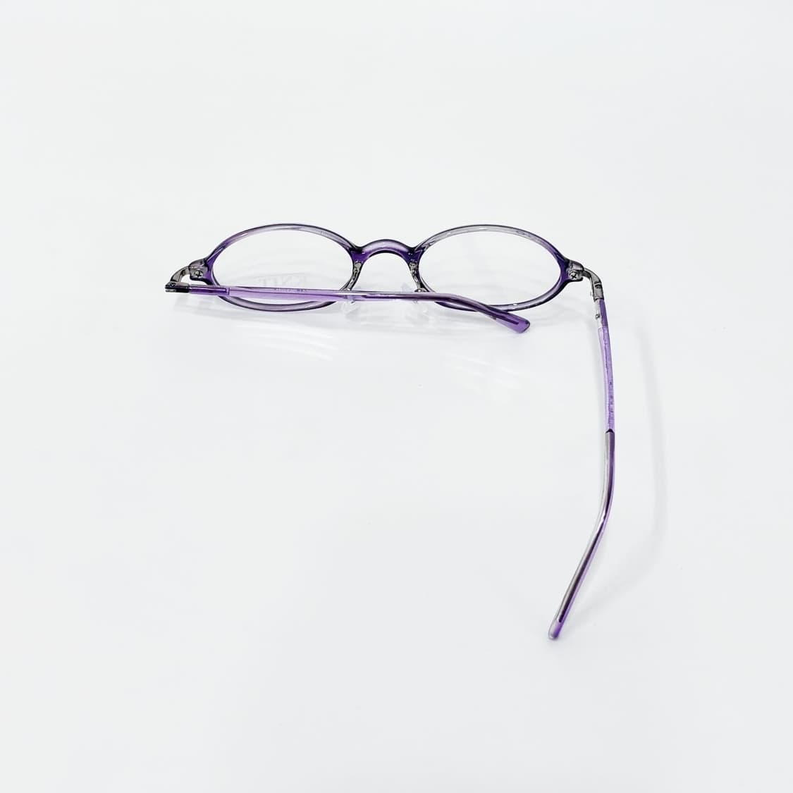 KNIT 퍼플 오벌 뿔테 데드스탁 빈티지안경 상품이미지3