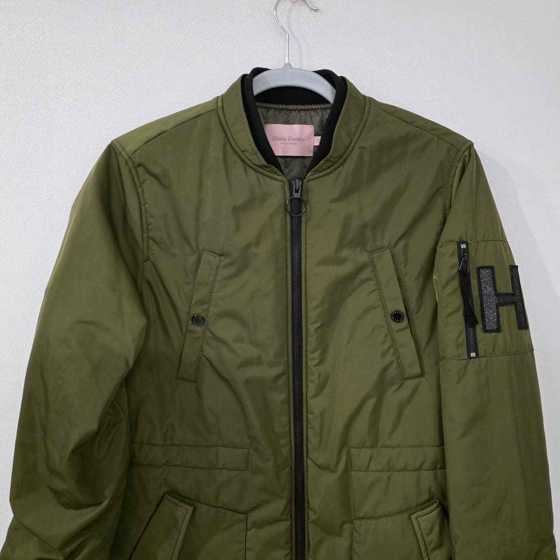 올리비아하슬러 카키 롱 야상 점퍼 90 상품이미지3