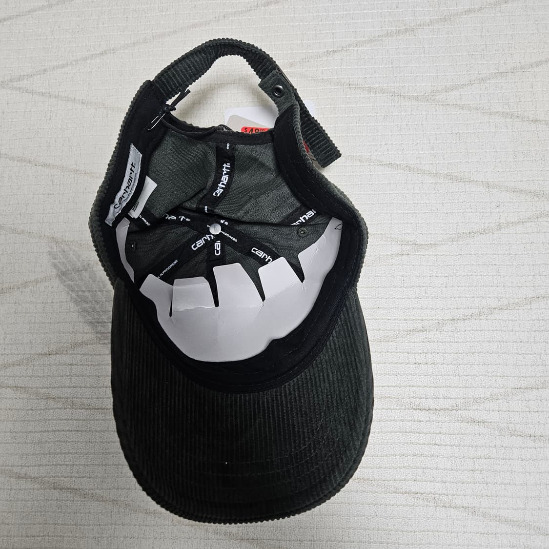 칼하트윕 코듀로이 볼캡 다크그린 상품이미지4