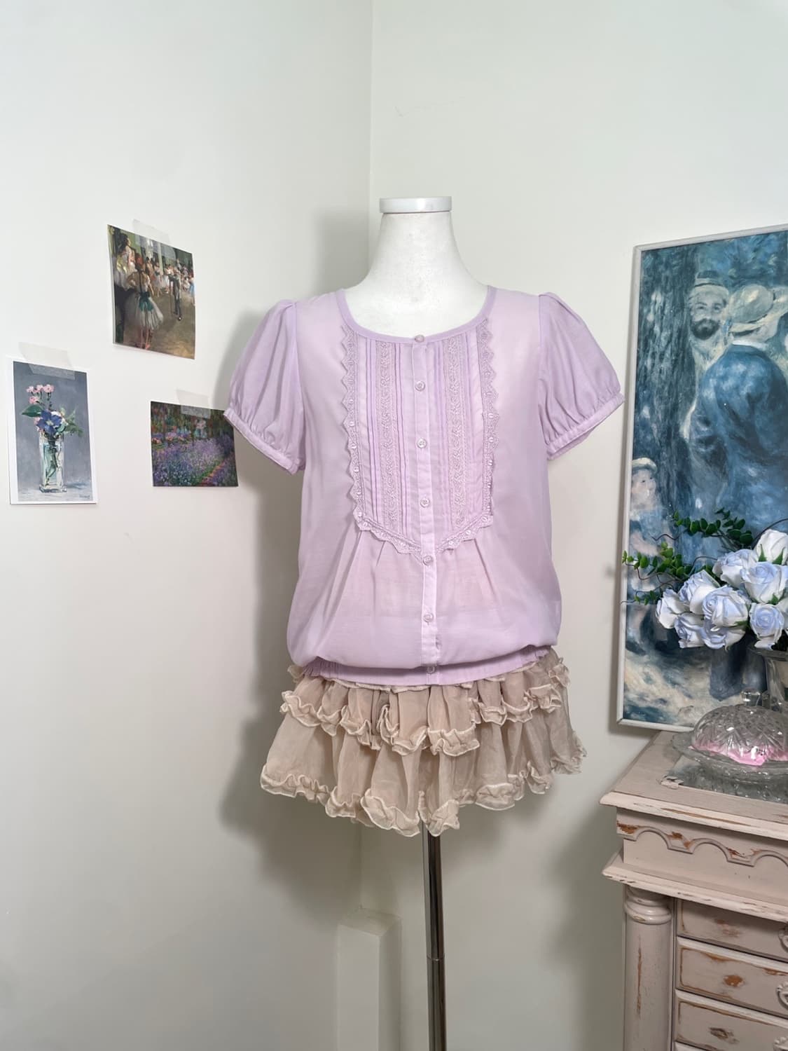 LOWRYS FARM lavender lace trime puff mor 상품이미지1