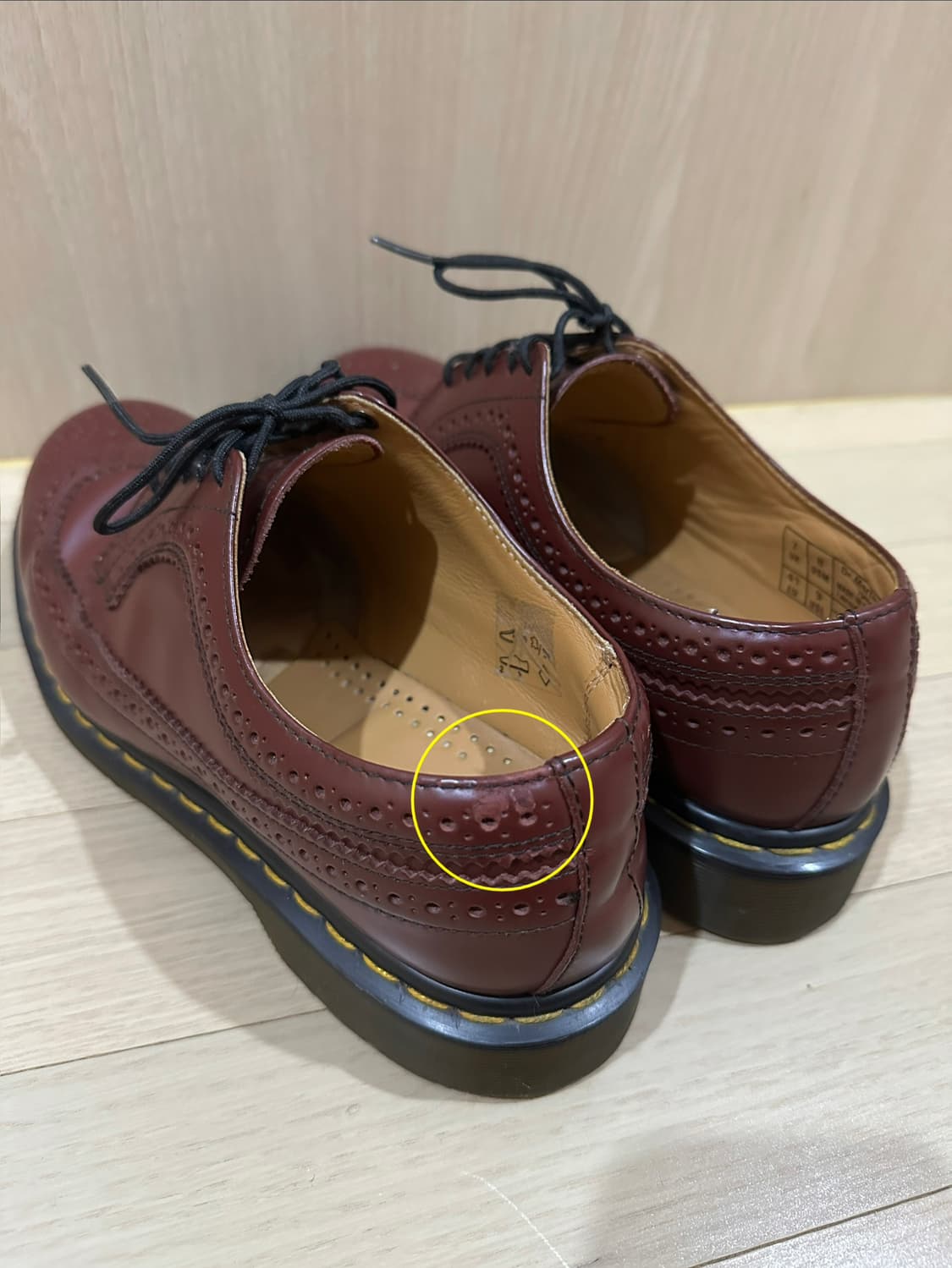 닥터마틴 5홀 윙팁 버건디 UK7 260 상품이미지8