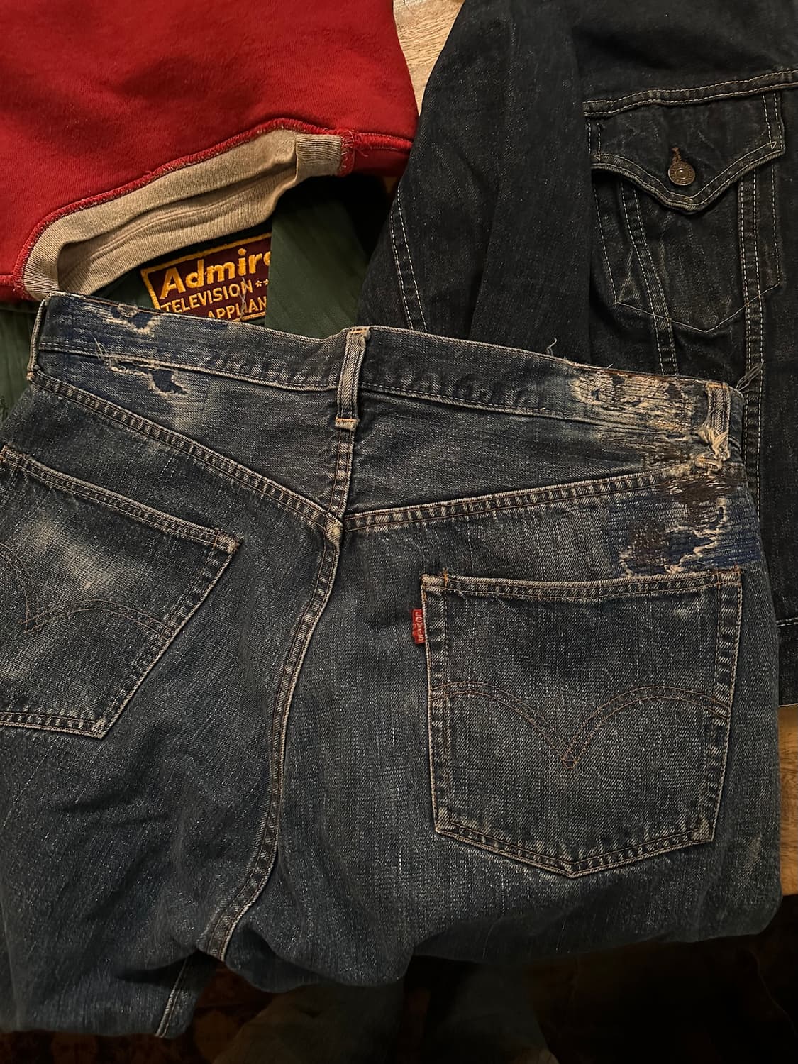 70s USA 빈티지 리바이스 501 66전기 셀비지 데님 팬츠 상품이미지9