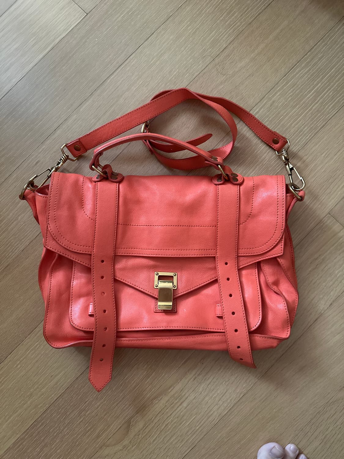 프로엔자슐러 PS1 미듐 사첼백 그레이프프룻오렌지 판쵸백 상품이미지1