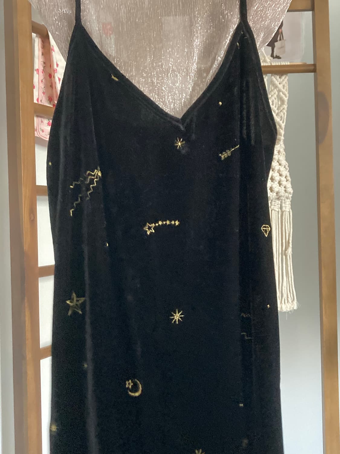 🏷 블랙 벨벳 별 자수 ops  set 상품이미지2