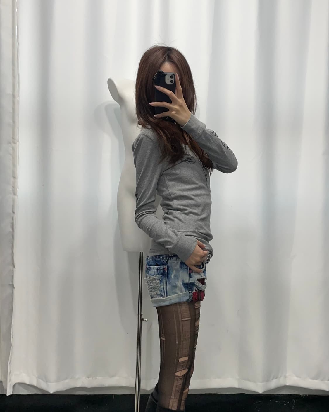 🎸Harley Davidson 그레이 프린팅 롱슬리브🎸 상품이미지5