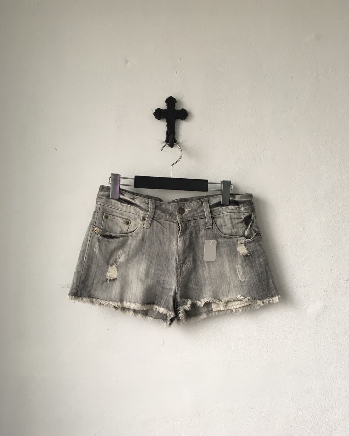 Washing damage short 상품이미지1