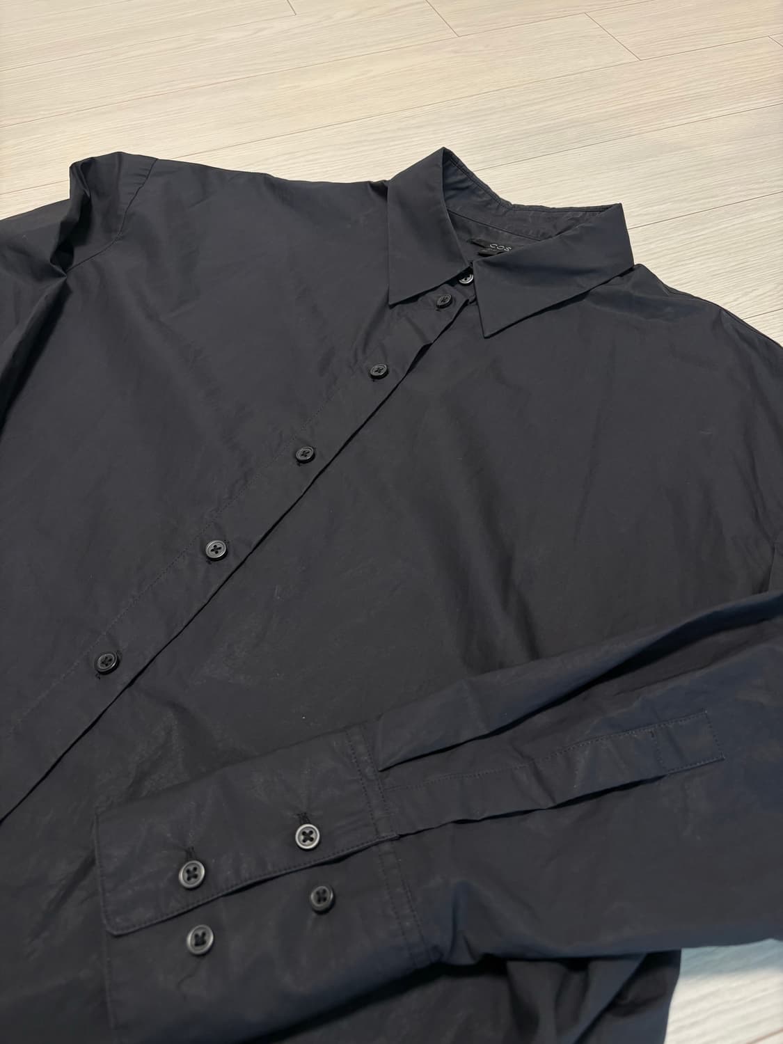 COS 오버핏 블랙 포플린 셔츠 36사이즈 상품이미지1
