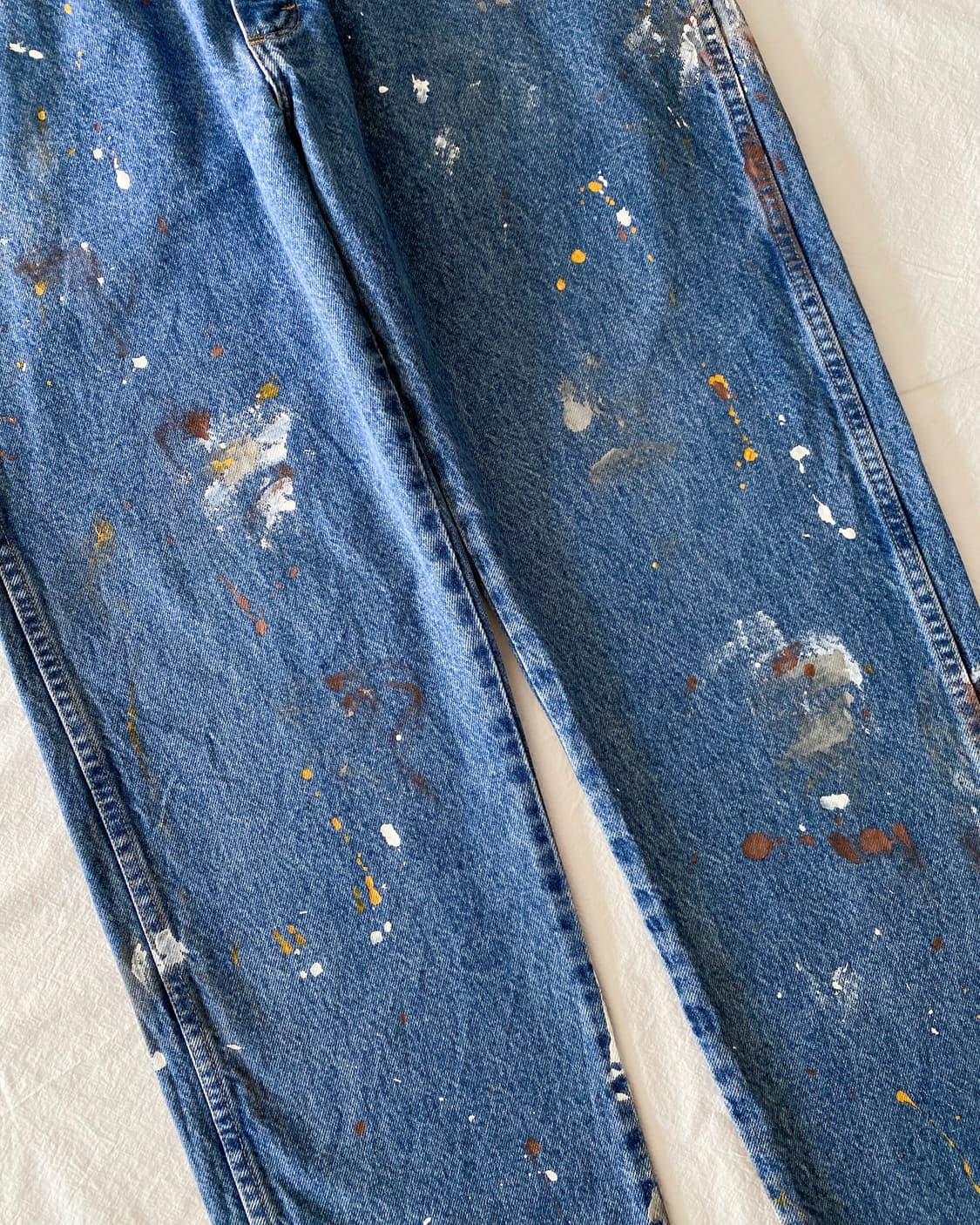 랭글러 페인팅 데님 팬츠 상품이미지5