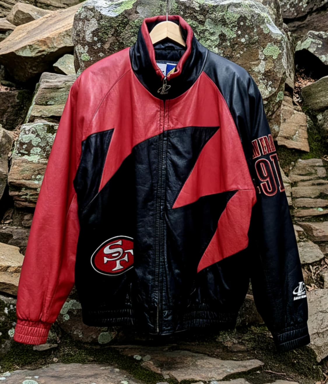 Logo Athletic NFL 49ers 가죽 자켓 L 상품이미지1