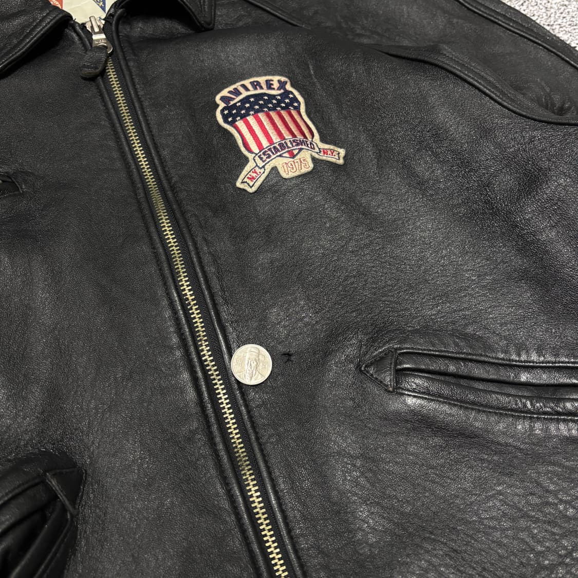 90s 빈티지 아비렉스 아이콘 바시티 자켓 상품이미지9