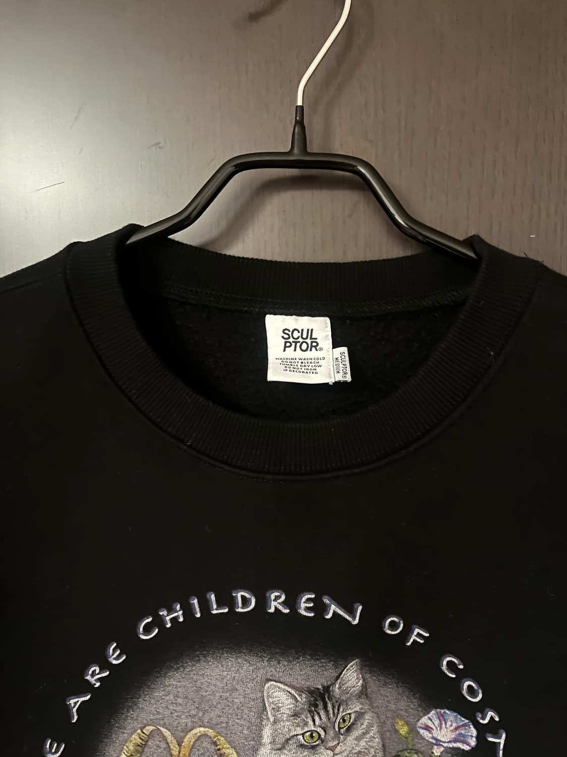 스컬프터 고양이 맨투맨 M 상품이미지2