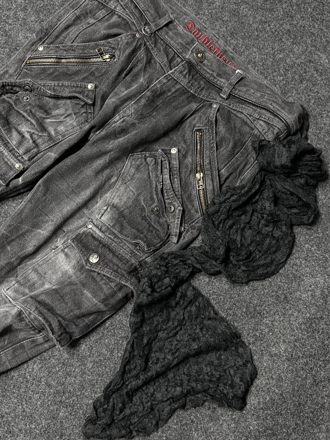 Vintage y2k punk fishnet muffler 상품이미지2