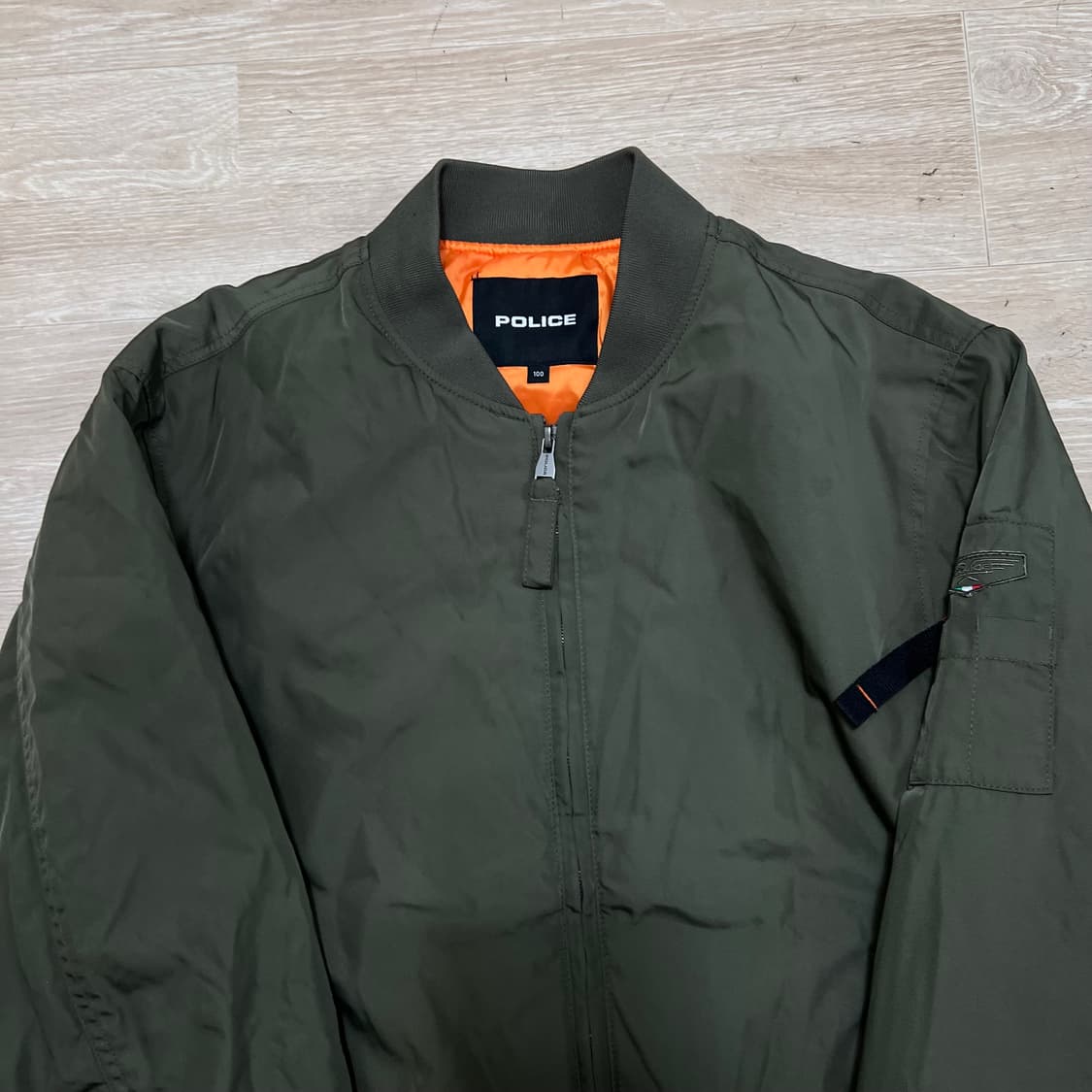 폴리스 포켓 MA-1 항공점퍼 봄버자켓 [카키] L/100 상품이미지2