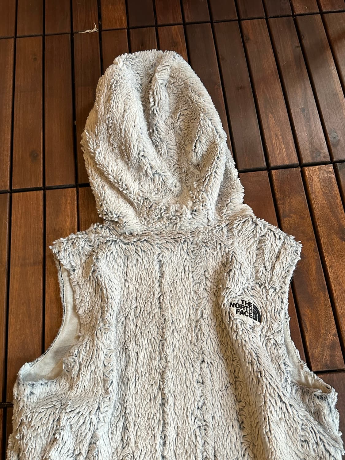 The North face white fur Vest 상품이미지10