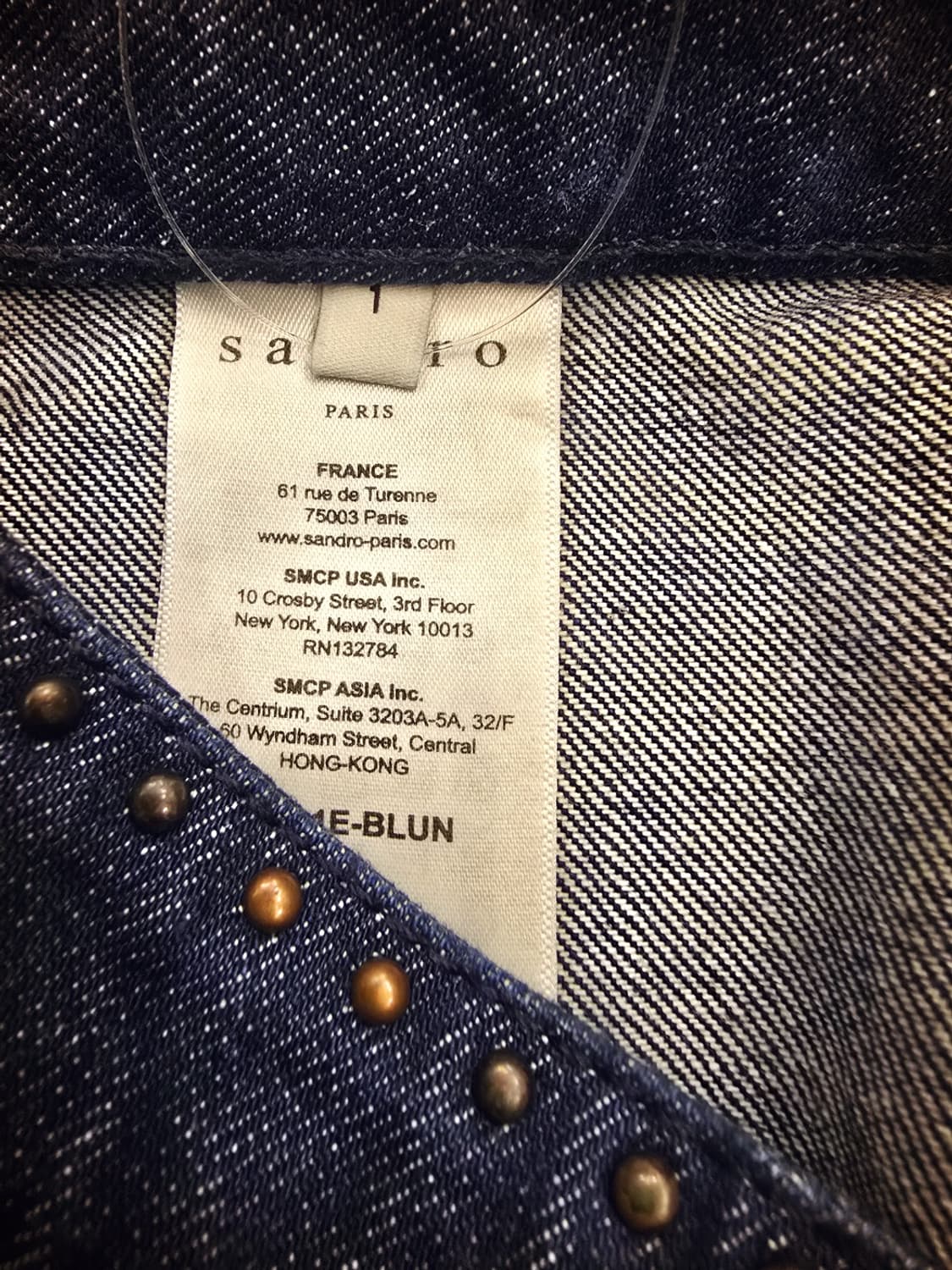 프랑스 산드로(Sandro)데님 A스커트 상품이미지5