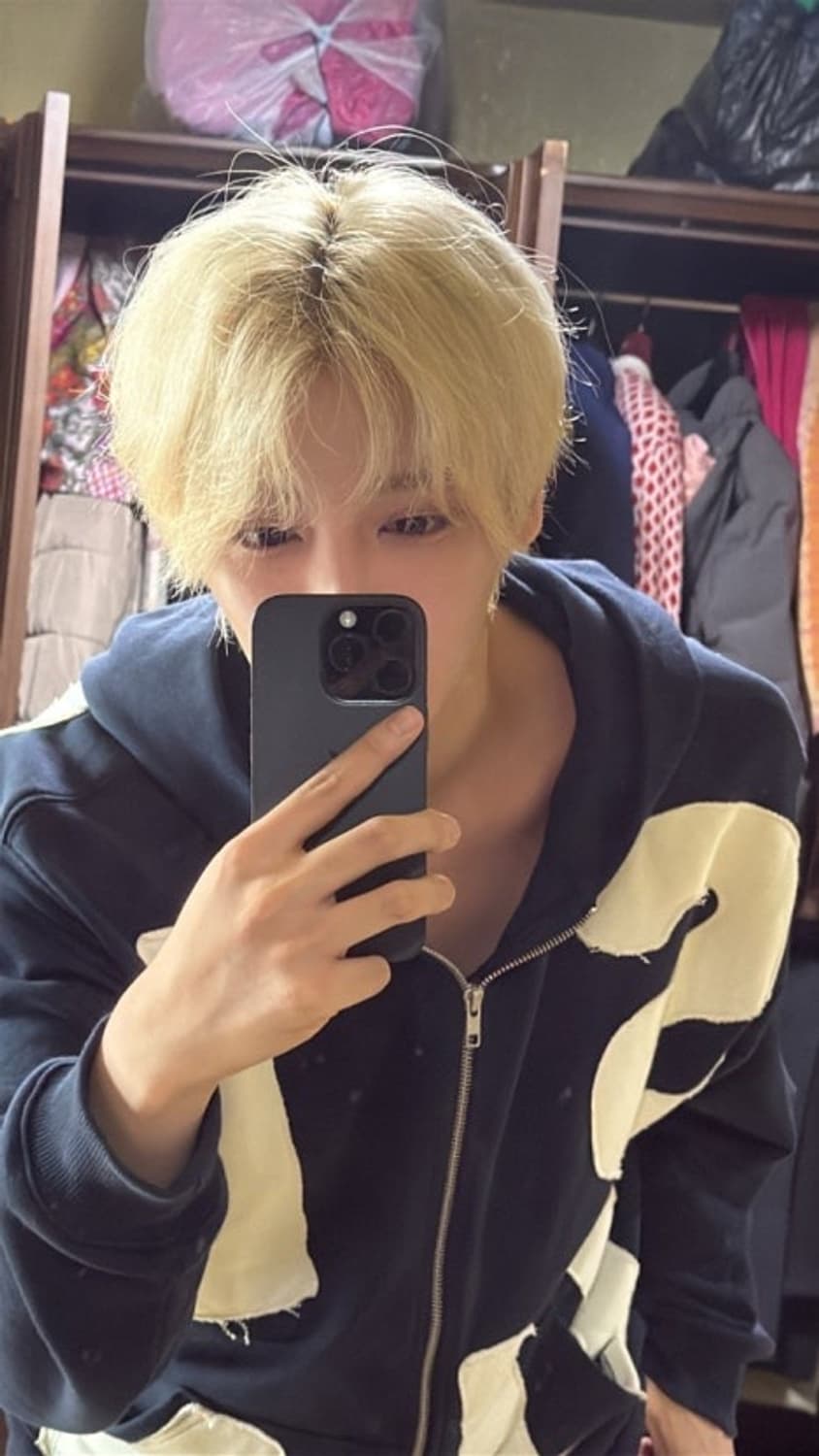 (M)썬러브 캐피탈 후드집업 네이비 상품이미지3