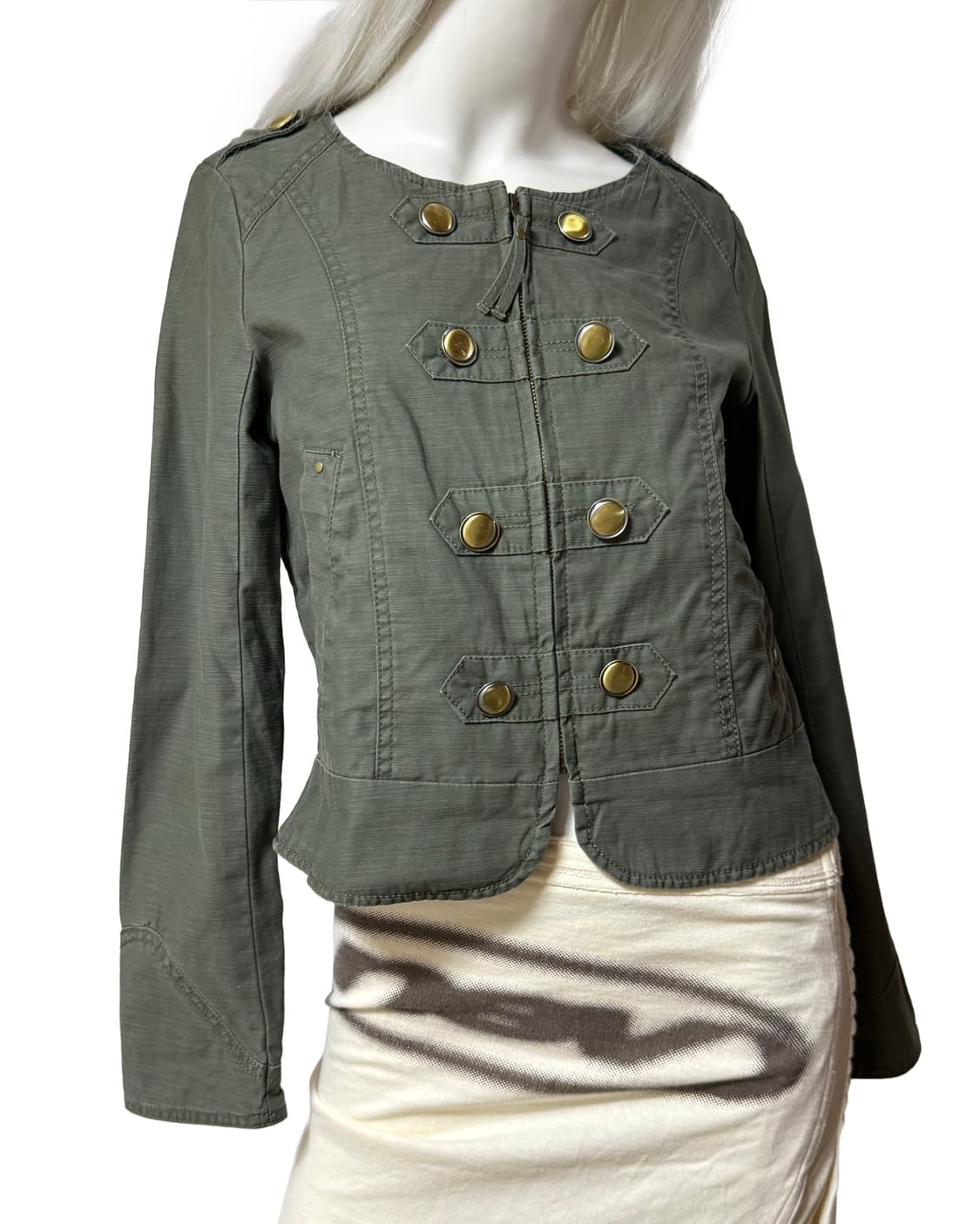 빈티지 카키 나폴레옹 자켓 상품이미지3