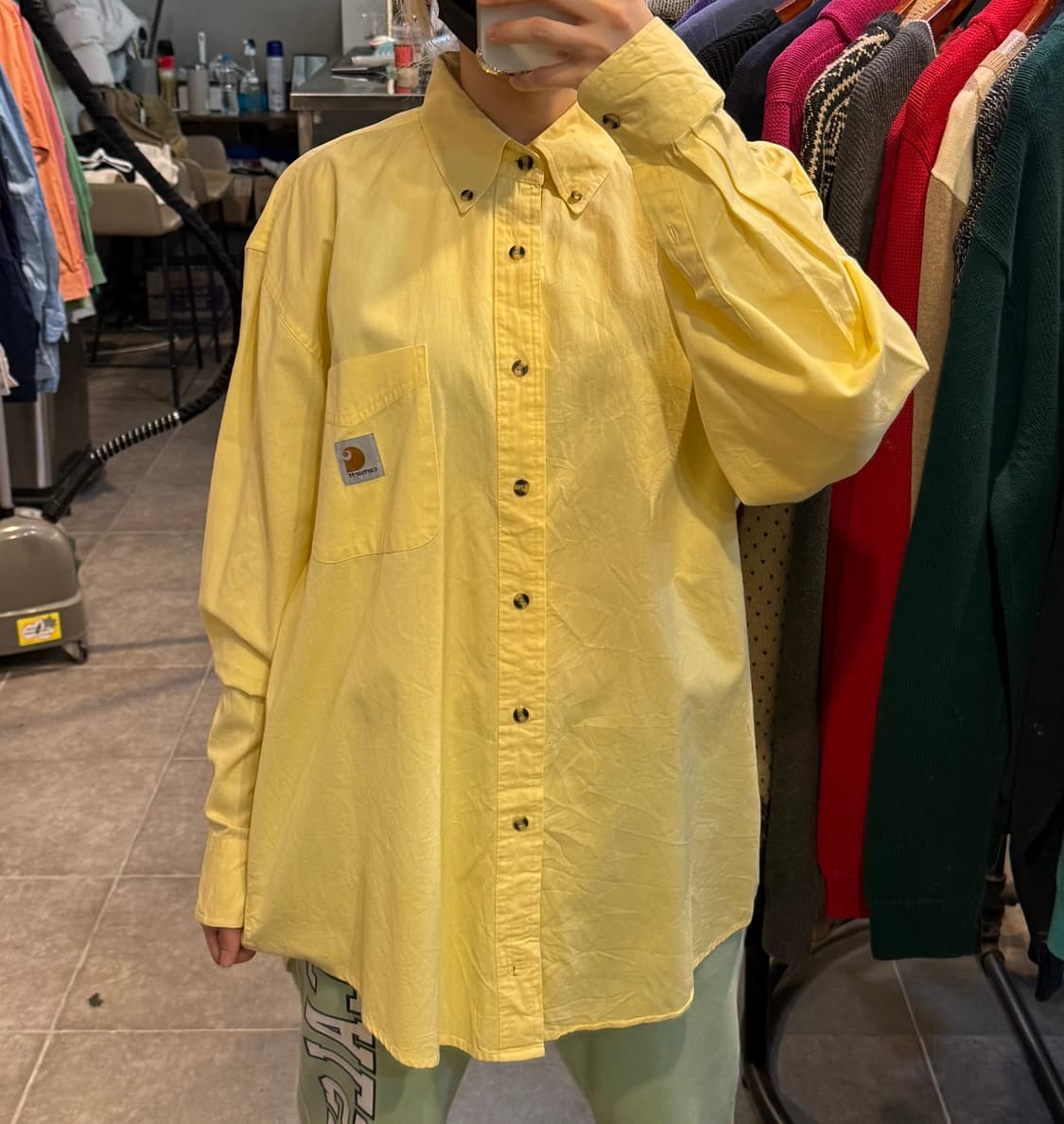 [NO.9] 칼하트 옐로우 긴팔셔츠 상품이미지2