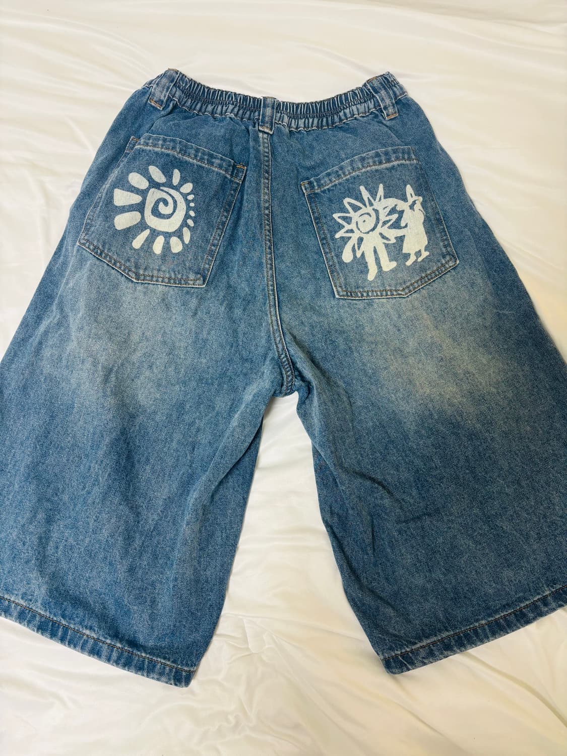 어반스터프 슬랍 데님 아트워크 버뮤다 팬츠 상품이미지2