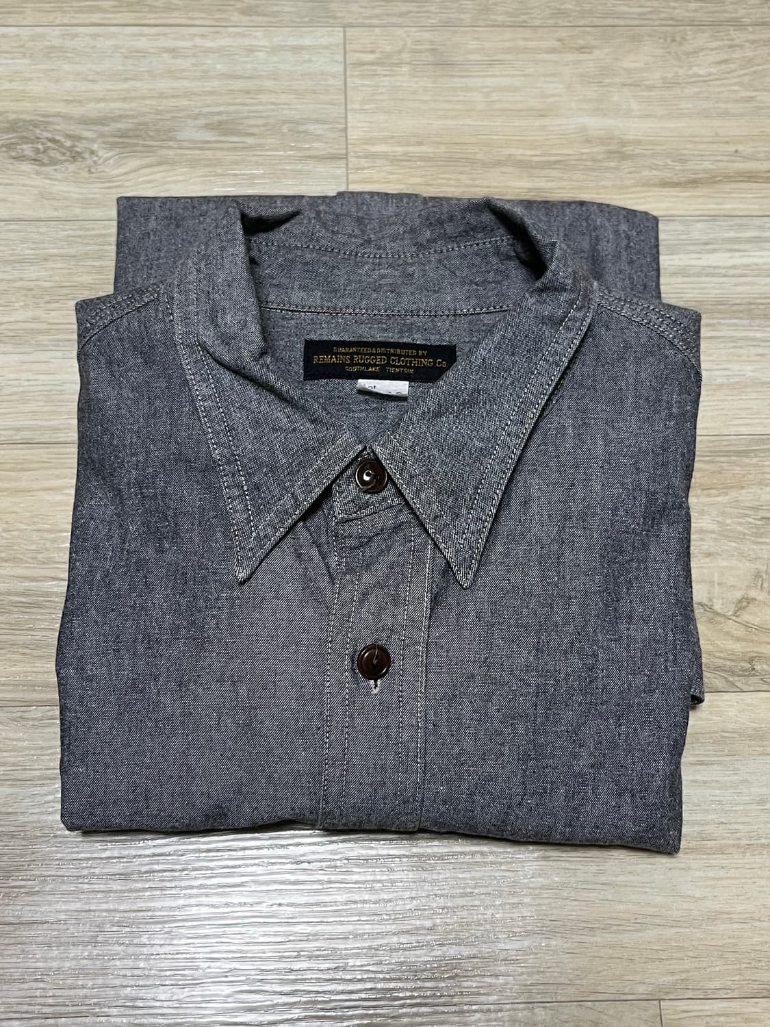 리메인클로딩 샴브레이셔츠 38사이즈 m-L 상품이미지1