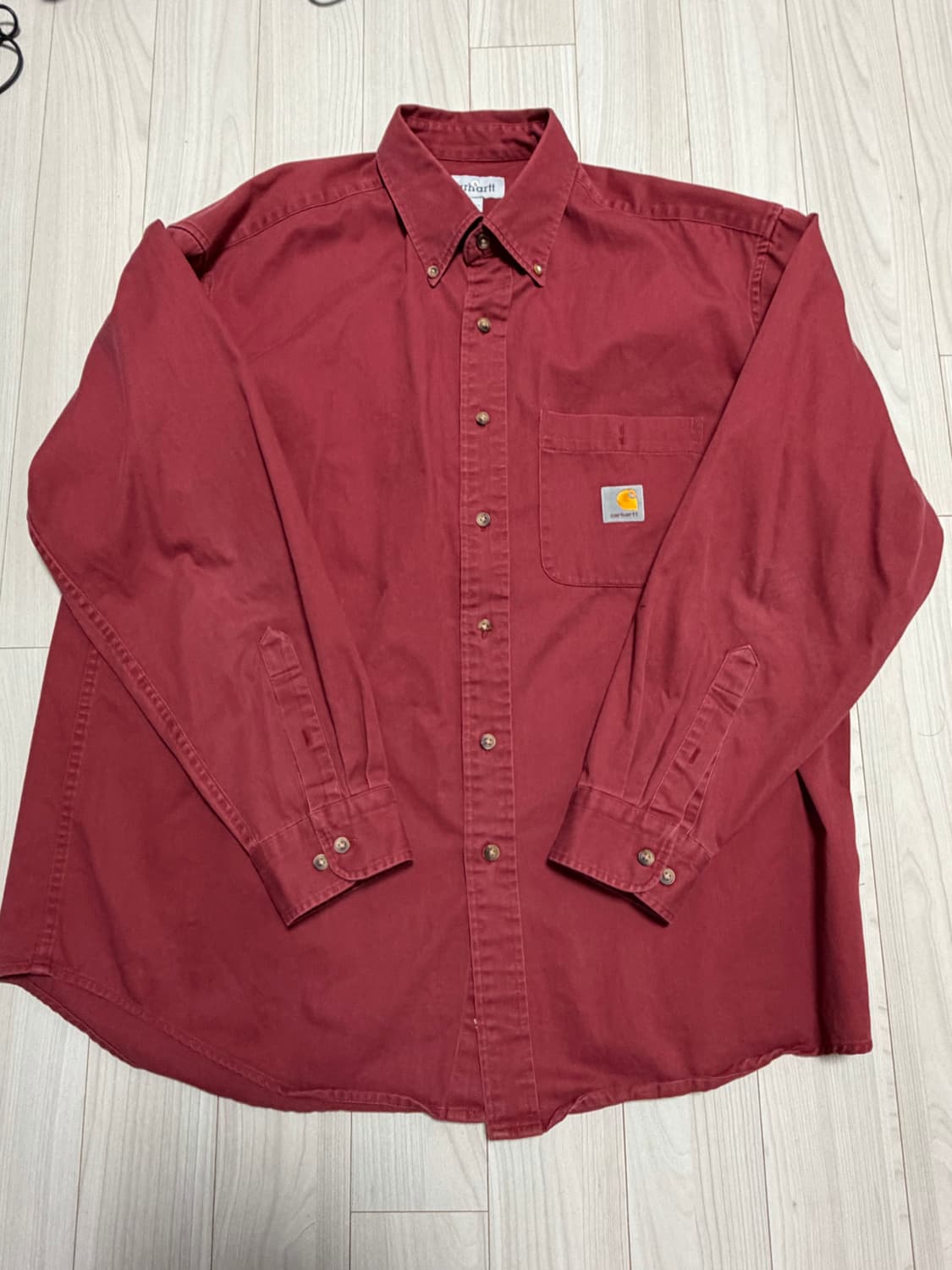 칼하트 버건디 셔츠 상품이미지1