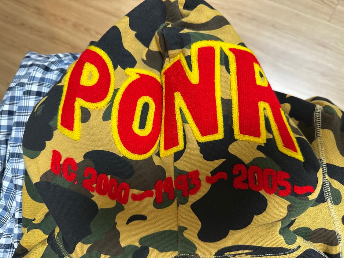 [L]베이프 샤프 카모 후드 ponr 상품이미지4