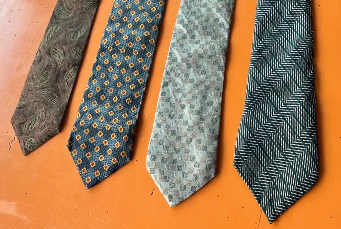 빈티지 타이 4종 (겐죠, 에르메네질도제냐, 리키엘옴므, 랑방)  상품이미지5