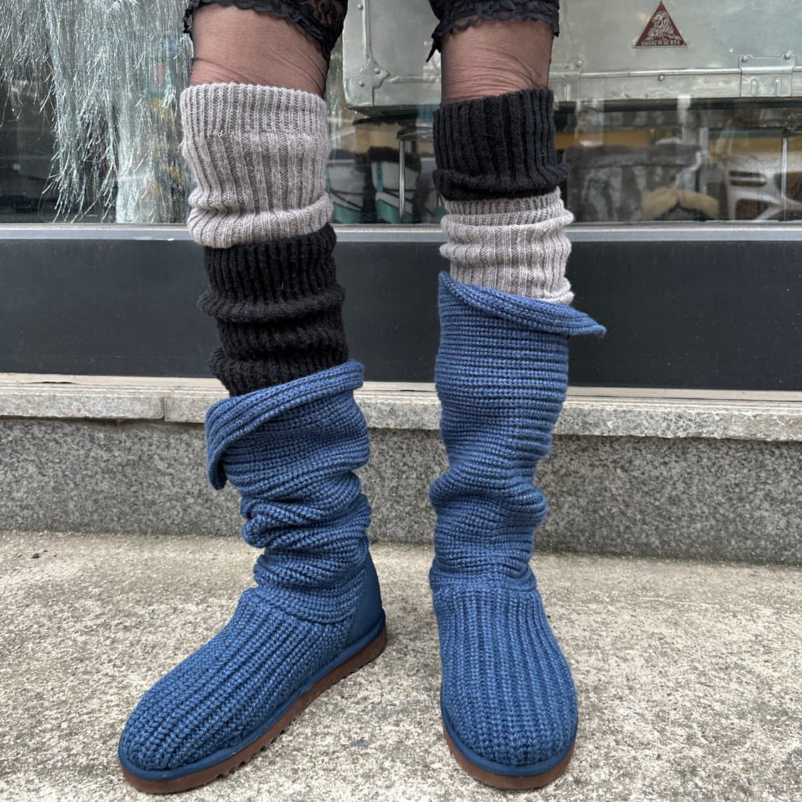 00s 블루 니트 어그 카디 부츠 상품이미지8