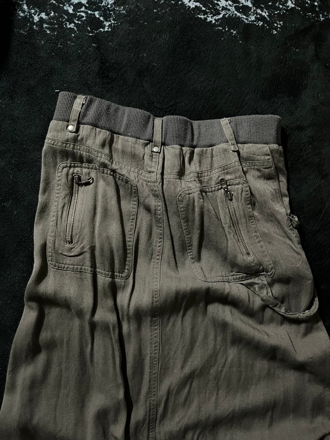 Goa깔 y2k카키 카고롱스커트 상품이미지2