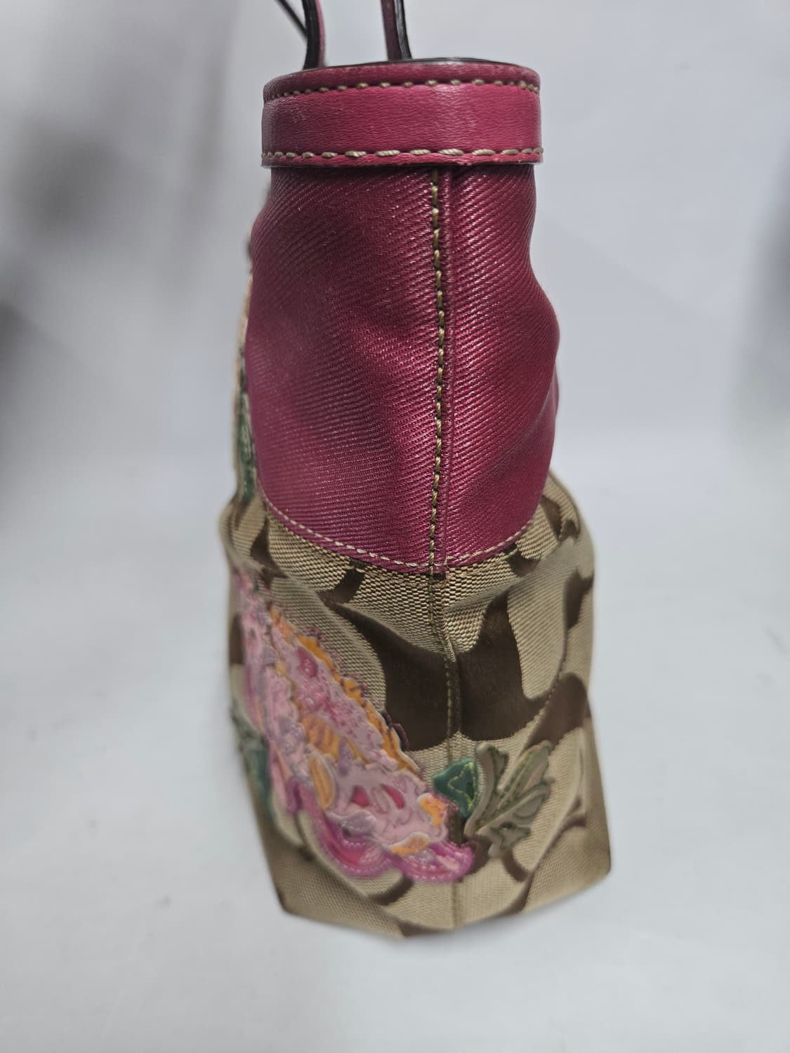 코치 시그니처 플라워 핑크 숄더토트백 상품이미지4