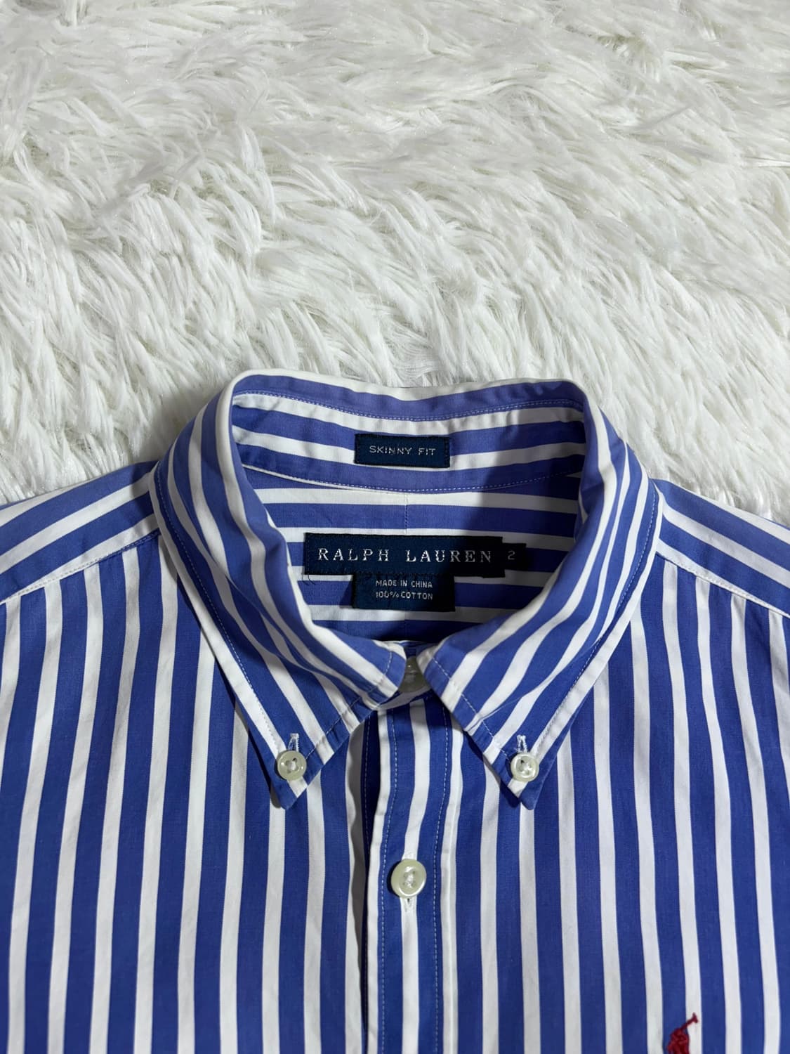 폴로 랄프로렌 딱붙핏 포니 스트라이프 셔츠  상품이미지6