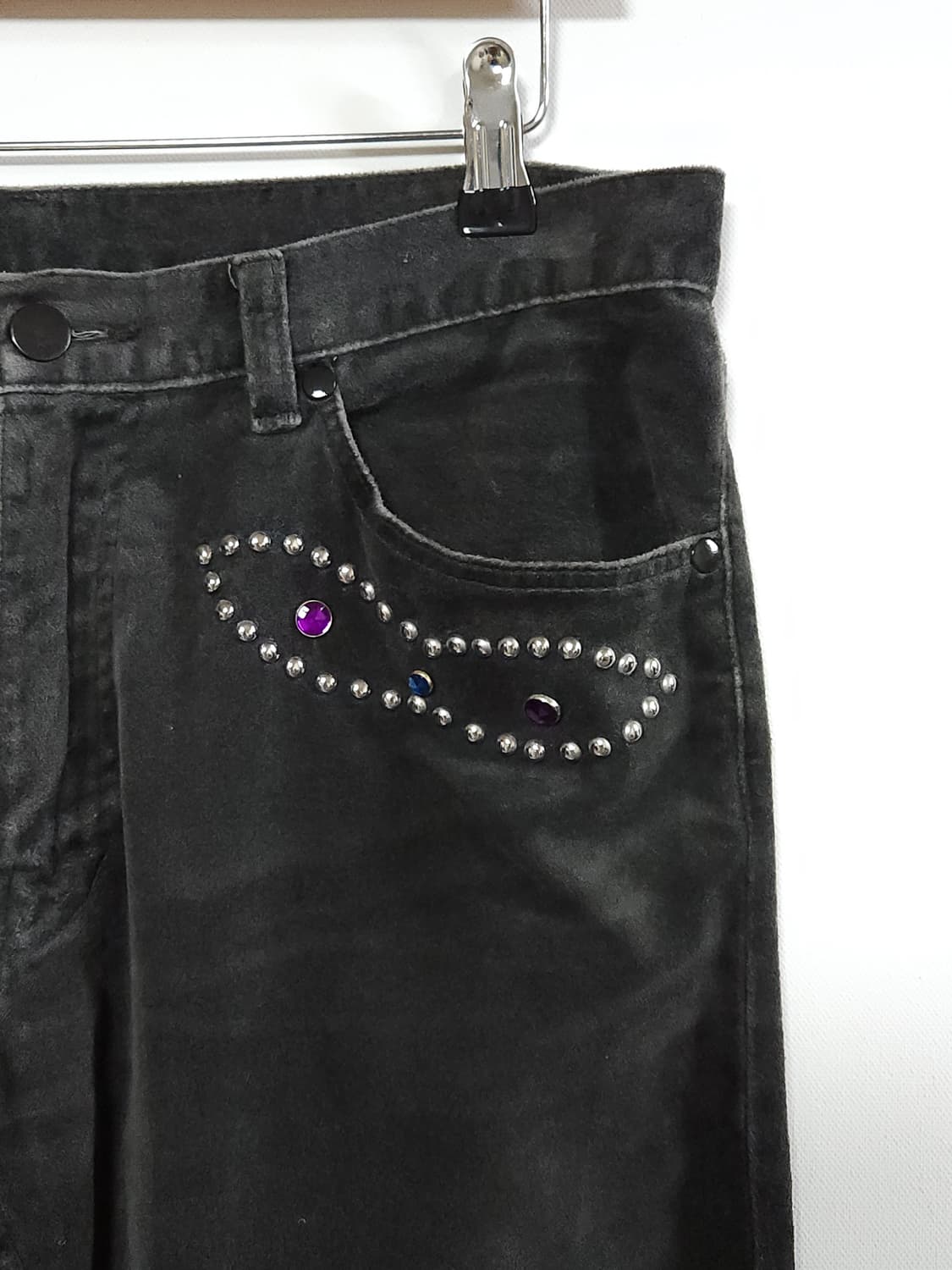 타카히로미야시타 넘버나인 벨로어 비즈 팬츠 상품이미지3