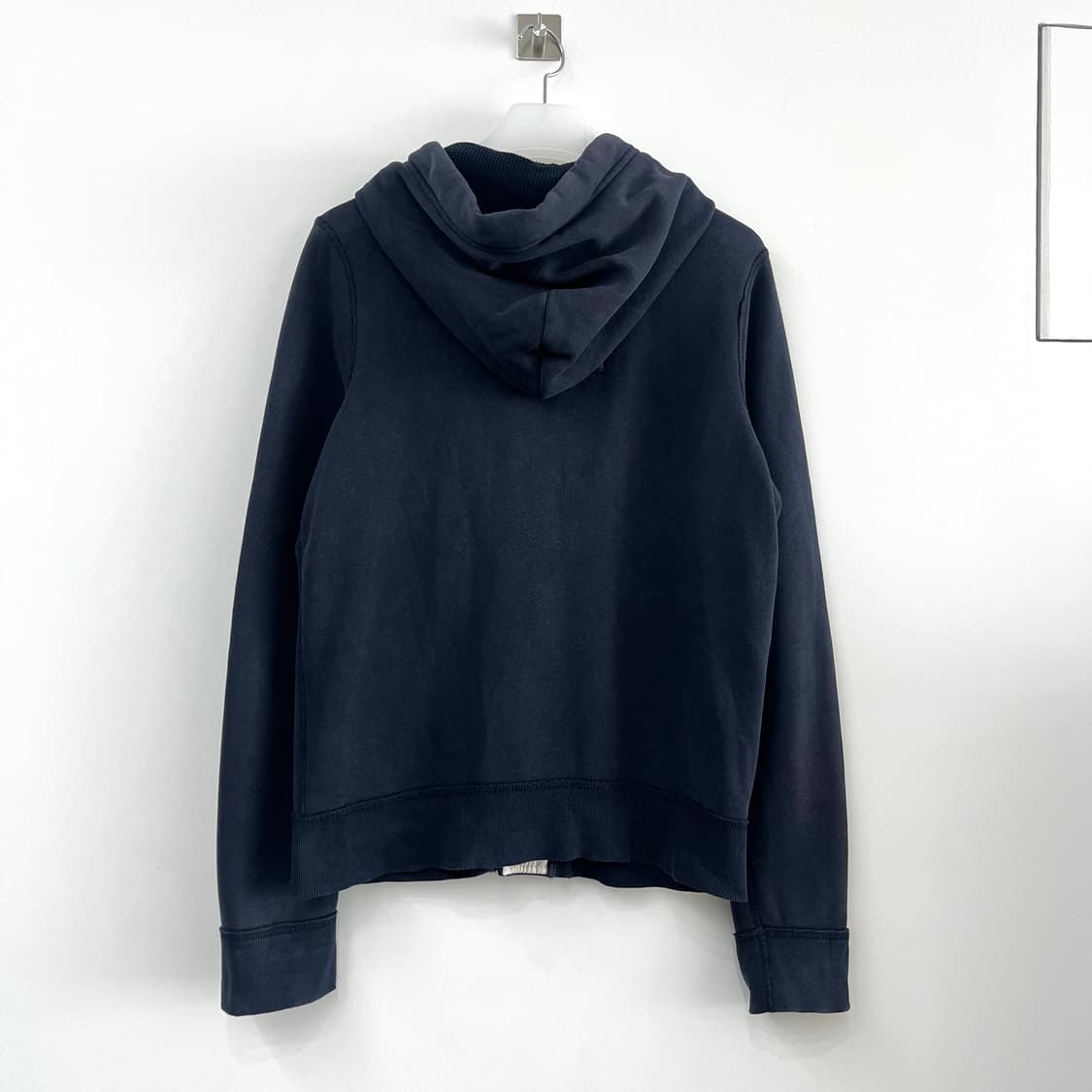 아베크롬비 자수로고 버튼 네이비 후드 가디건 상품이미지3