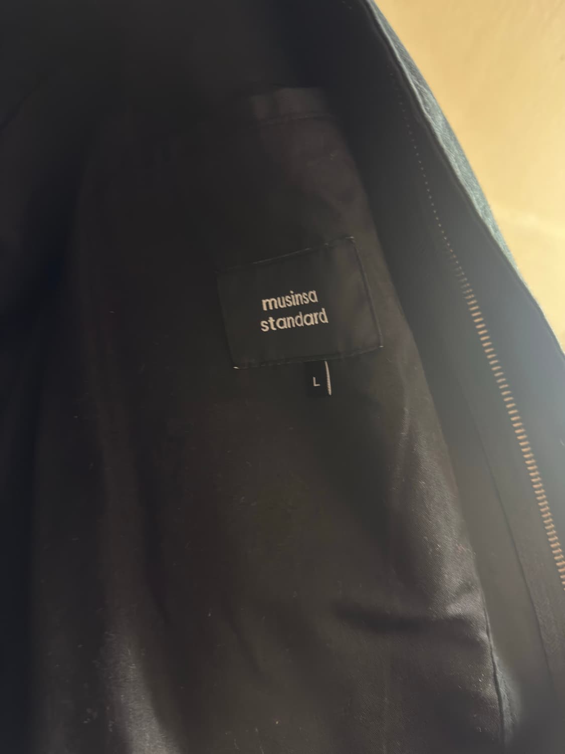 [L]무신사스탠다드 야상 개파카 피시테일 블랙 상품이미지3