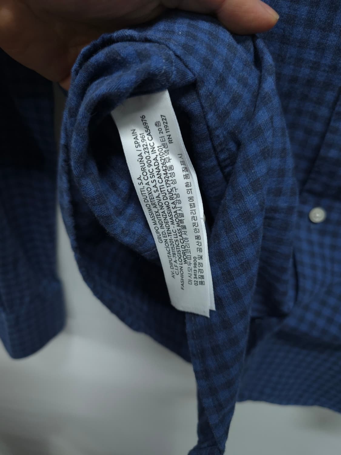 마시모두띠 잔체크 워싱셔츠 (남성95) 상품이미지7