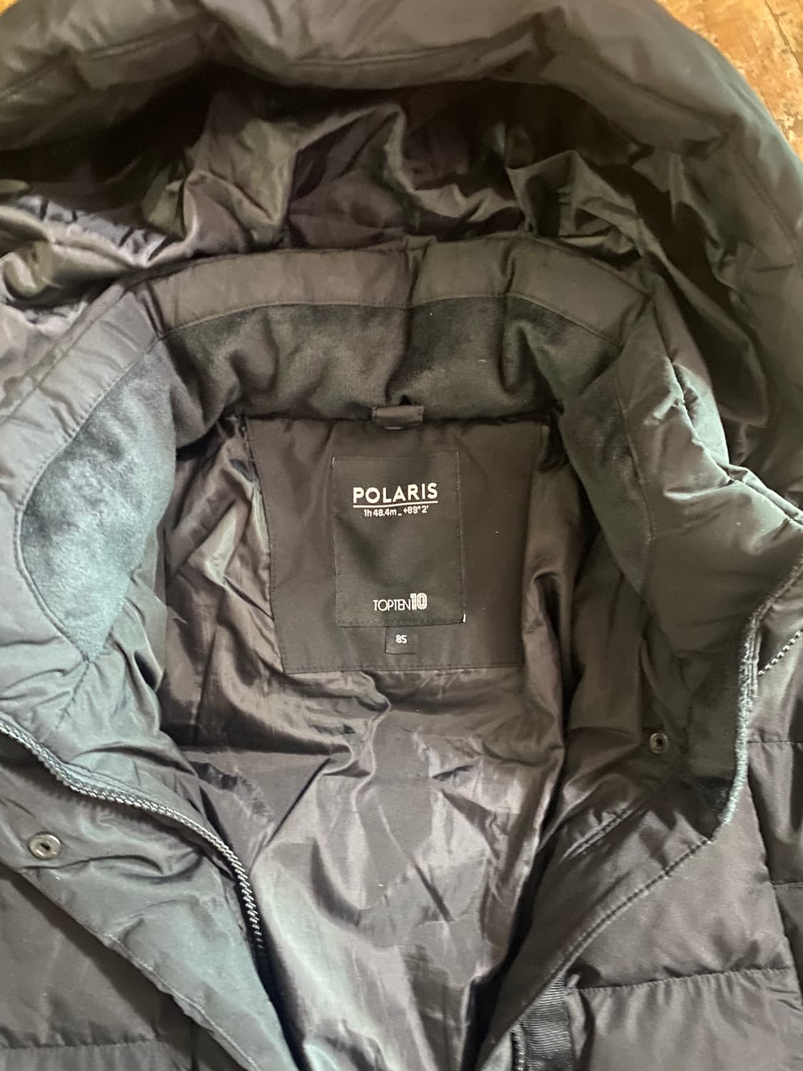 탑텐 여성 폴라리스 덕다운 롱패딩 85 블랙 상품이미지2