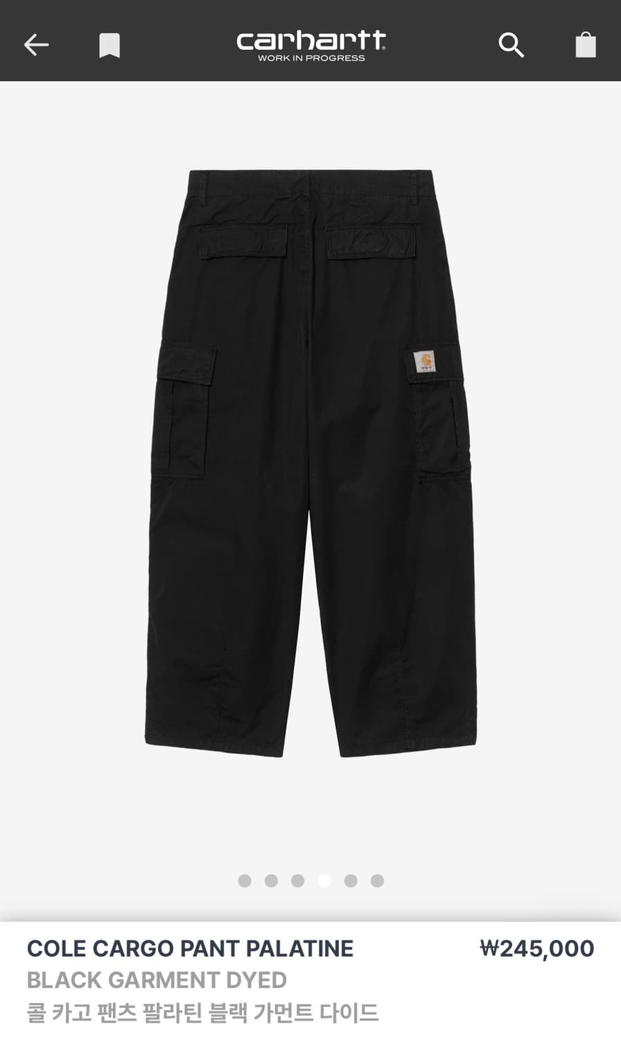 칼하트 wip 콜 카고 팔라틴 팬츠 블랙 32사이즈 상품이미지2