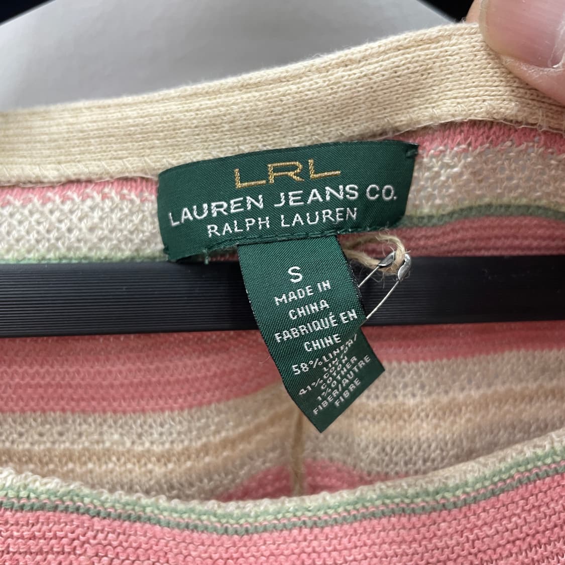 LRL 랄프로렌 진스 오픈숄더 스트라이프 니트 상품이미지5