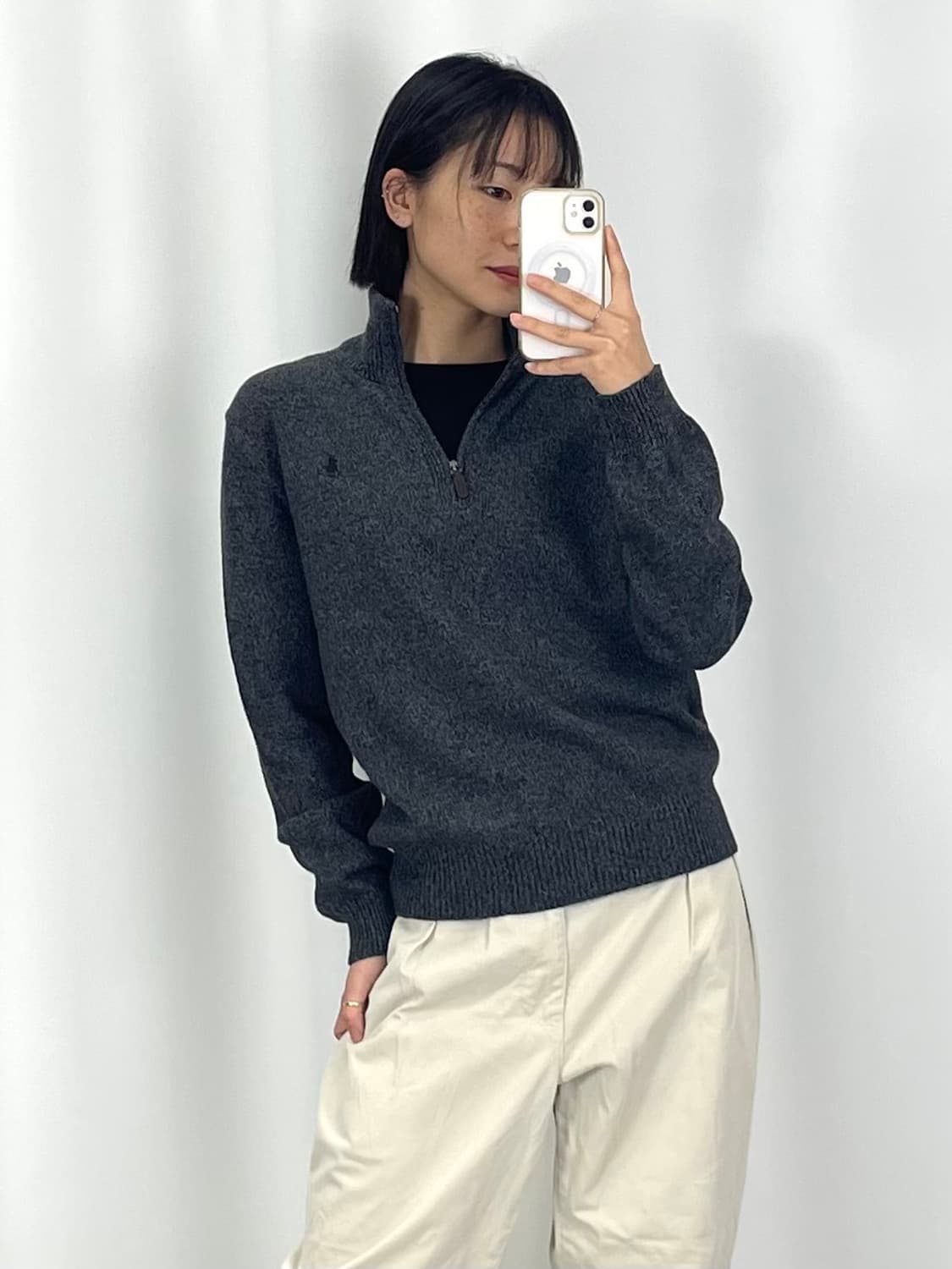  [M]폴로 그레이 반집업 니트 CK9764 상품이미지3