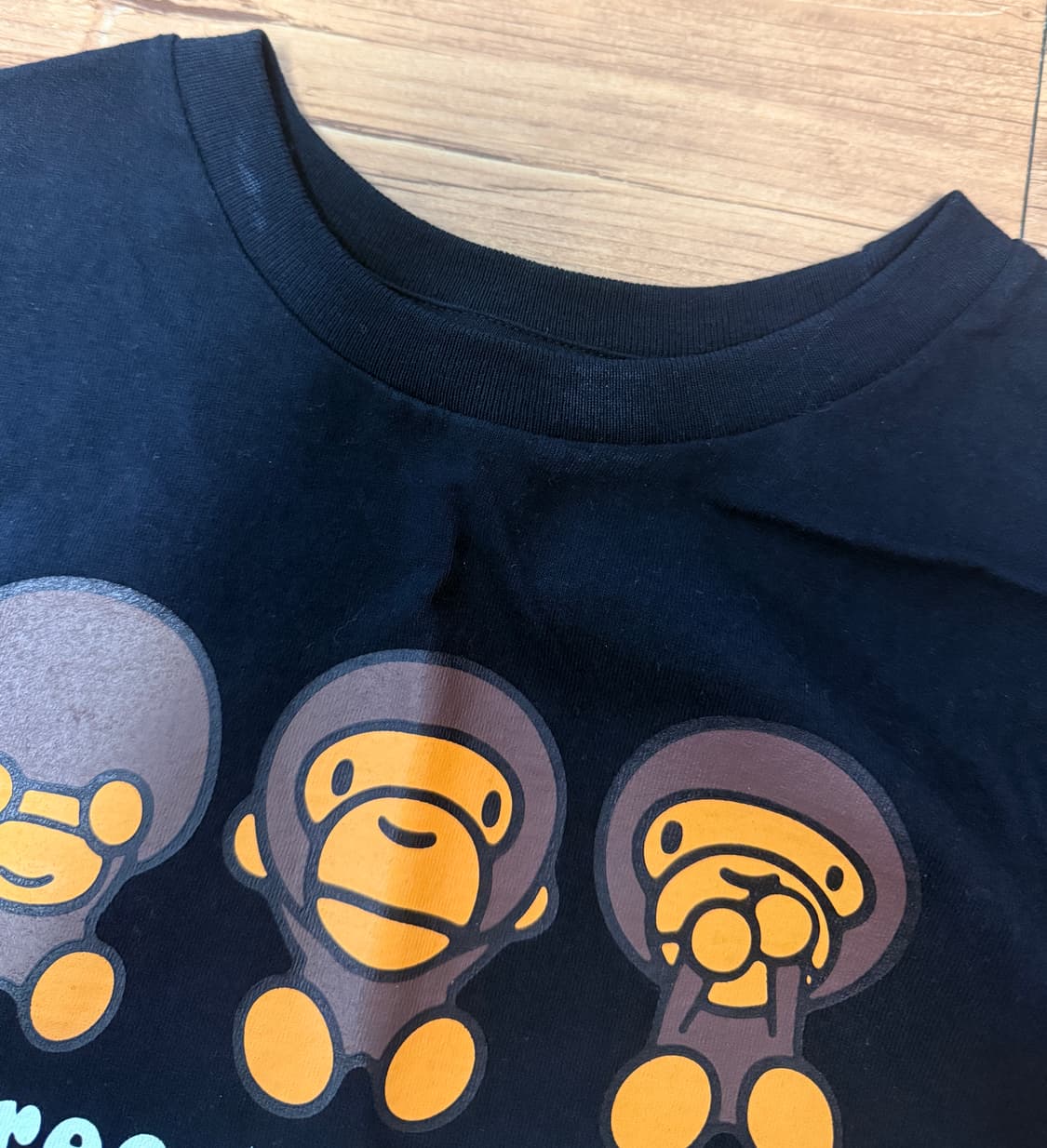 베이프 베이비마일로 블랙 반팔 티셔츠 에이프휴먼메이드 상품이미지2