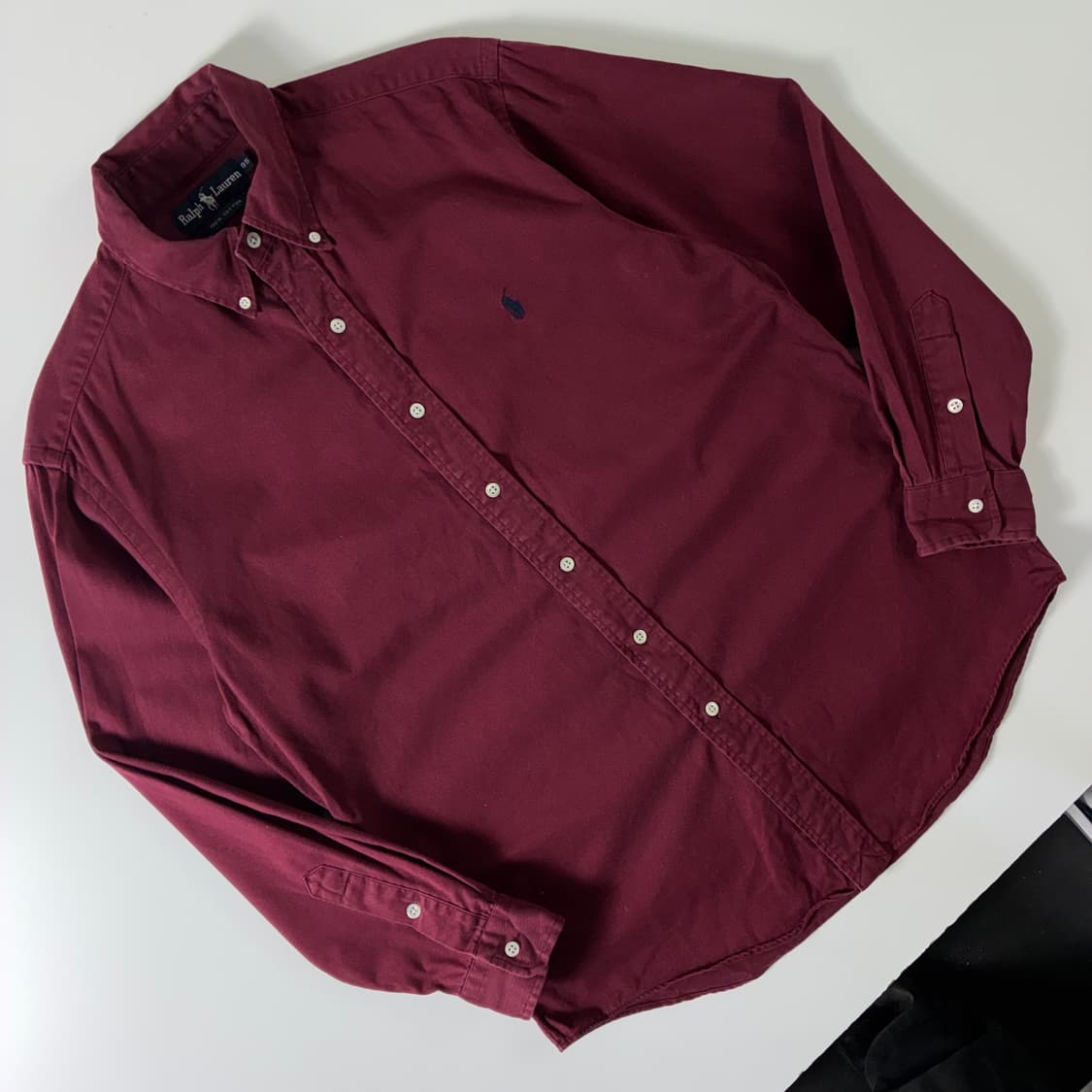 Polo  폴로 랄프로렌 자수 코튼 버건디 옥스퍼드 셔츠  상품이미지2