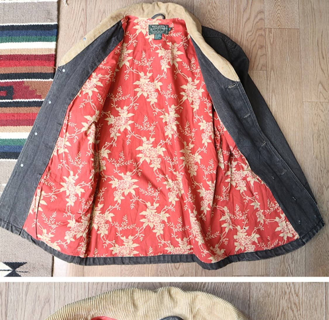 랄프로렌 컨츄리 윙카라 빈티지 데님 워크자켓 RRL 더블알엘 전신 상품이미지8