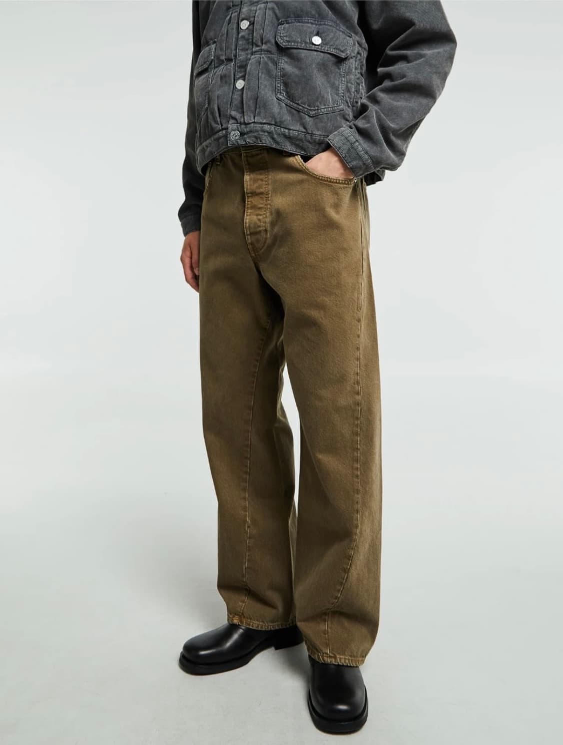 선플라워 와이드트위스트 빈티지카키  상품이미지2