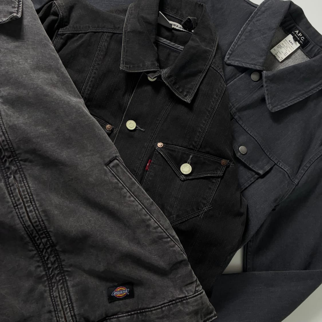 A.P.C  아페쎄 차콜 워시드 데님 트러커 자켓  상품이미지5