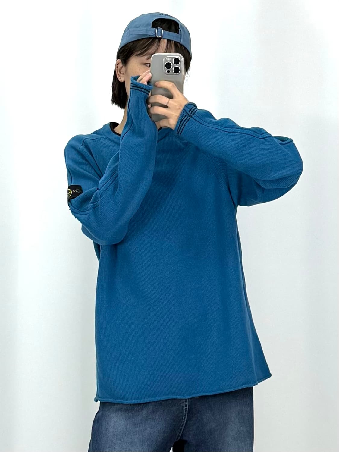 루키CK9749: 스톤 아일랜드 정품 니트 블루  상품이미지2